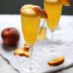 vanilla bean peach bellinis