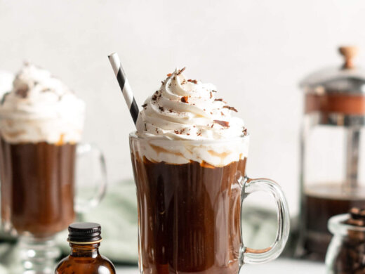 coffee with whipped cream