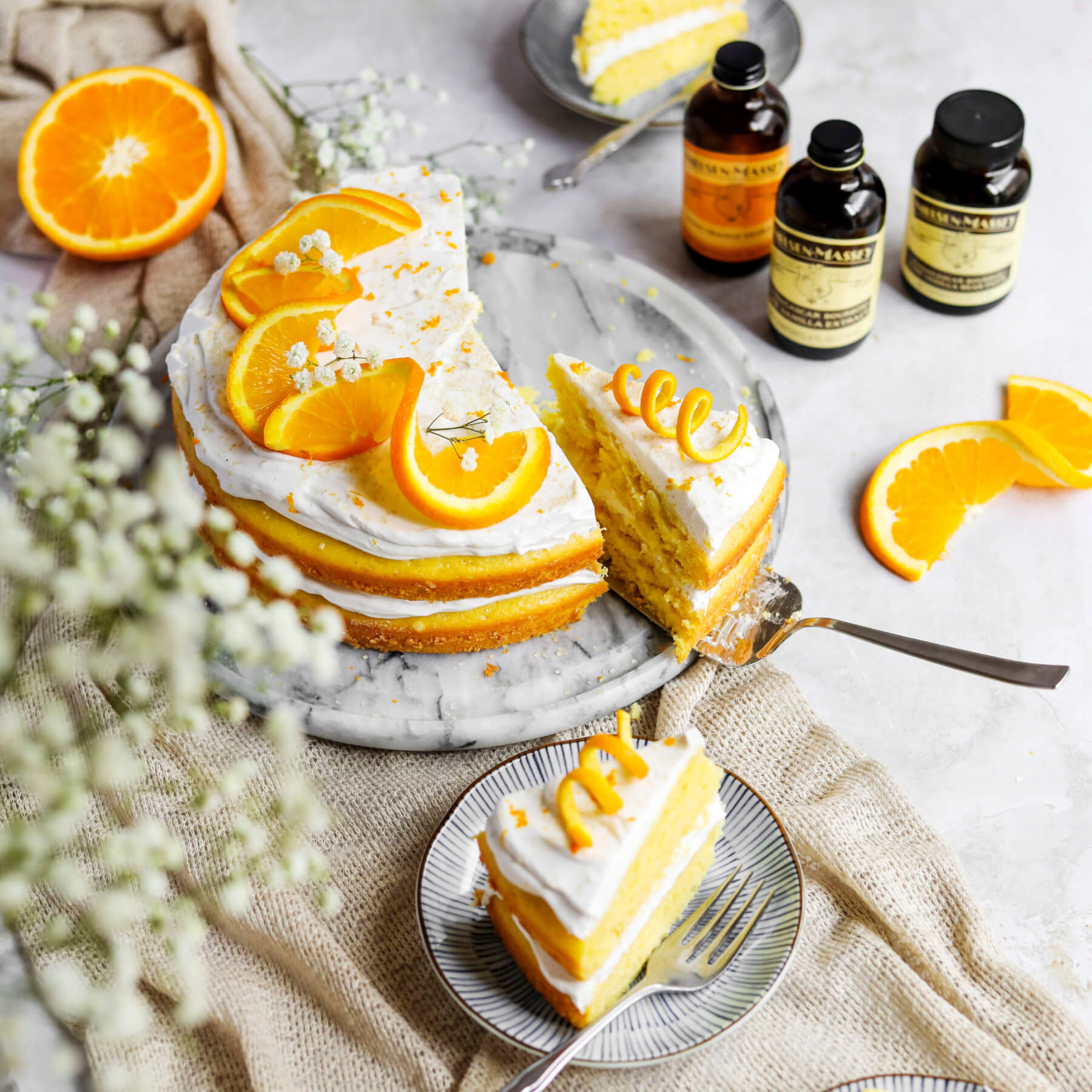 Vegan Orange Cake with Coconut Aroma - Vegan Foods