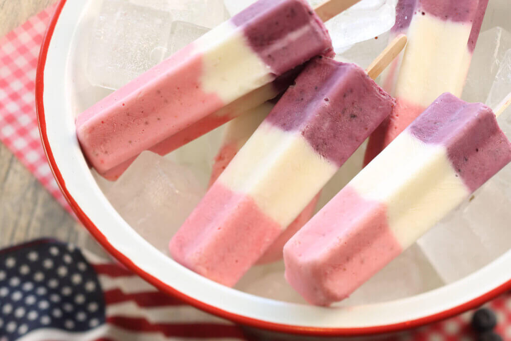 Patriotic Yogurt Pops