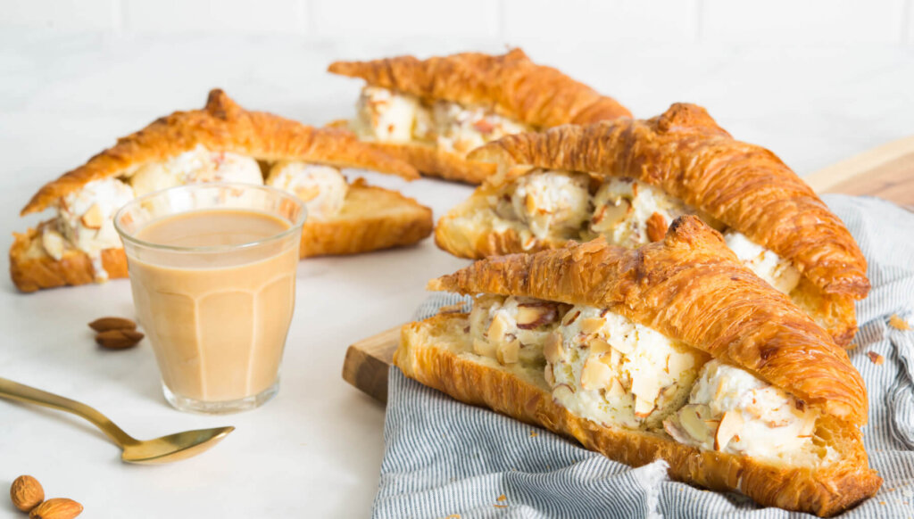 Croissant Ice Cream Sandwiches Recipe with Vanilla Bean Paste