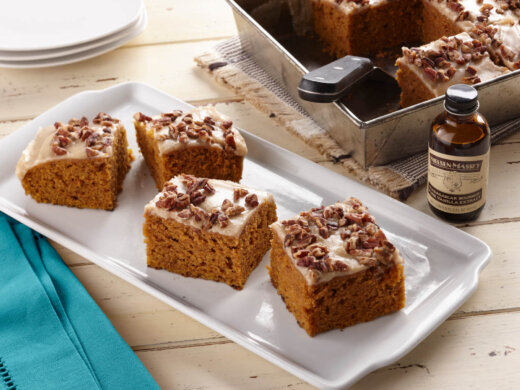 Pumpkin Bars with Maple Brown-Butter Glaze Recipe with Vanilla Extract