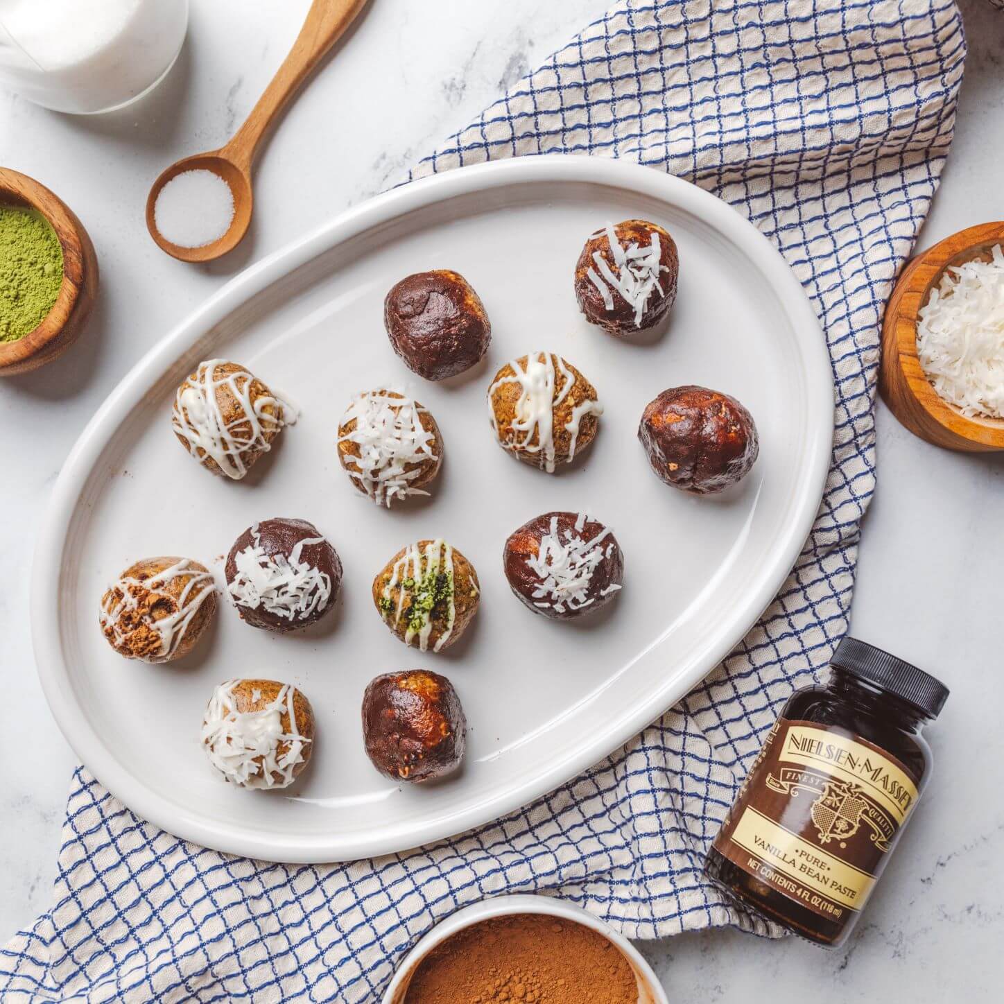 Nelson's ドライフード 高品質ナチュラル No Bake Vanilla Protein Bites - Nielsen-Massey Vanillas