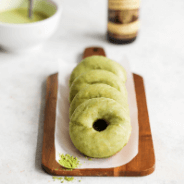 Triple Matcha Donuts made with vanilla extract