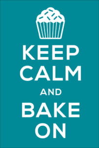 Keep calm and bake on graphic