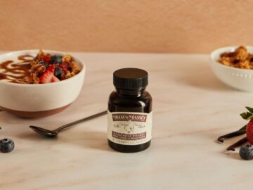 bowls of granola with vanilla bean paste