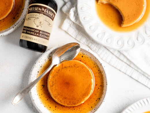 Cardamom-Butterscotch Flan with Vanilla Extract Recipe