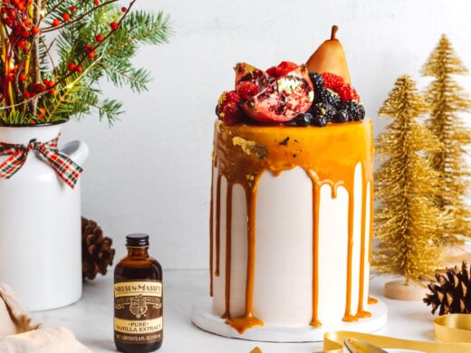 spiced-bourbon-pear-drip-cake