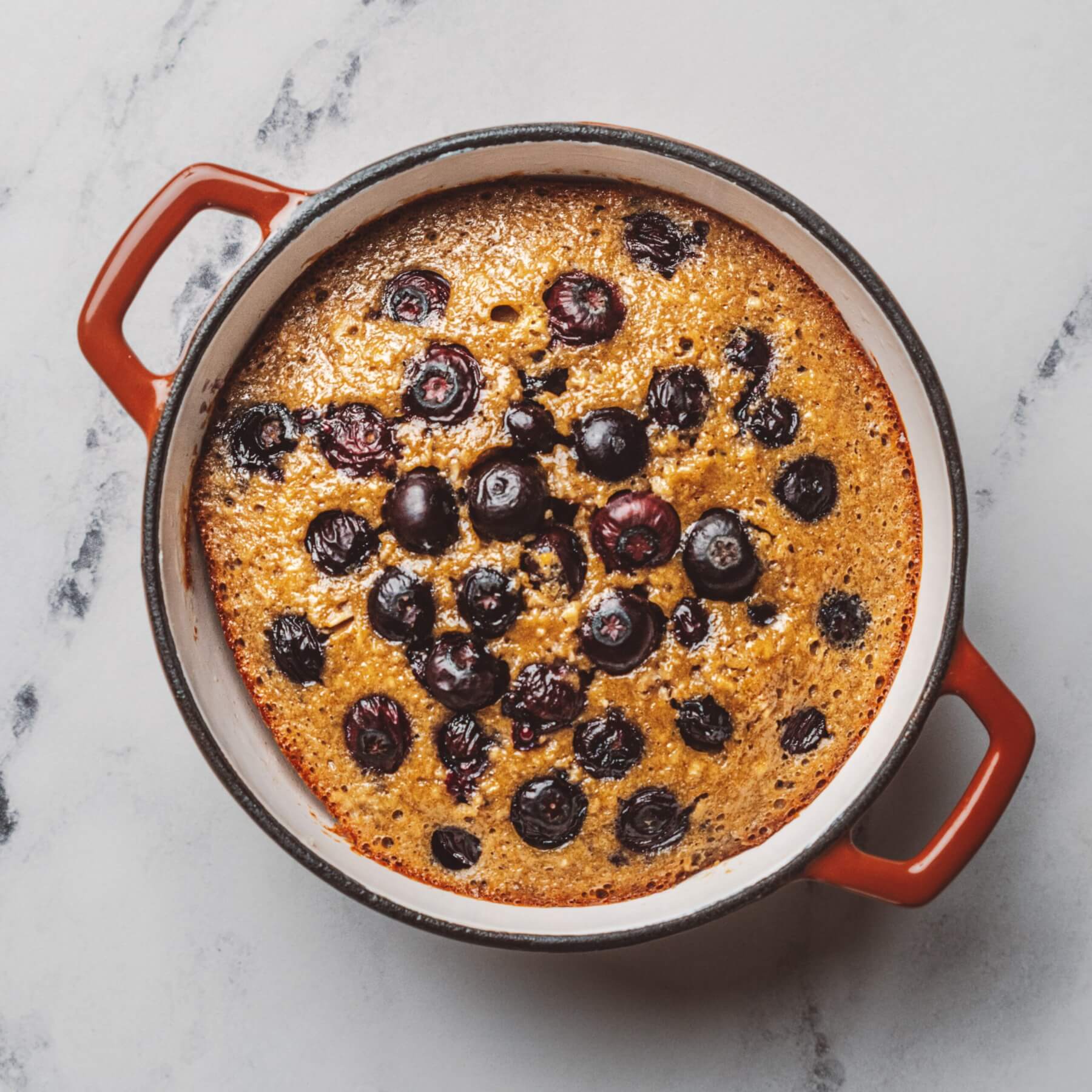 blueberry baked oats square