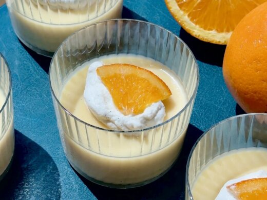 orange vanilla bean posset