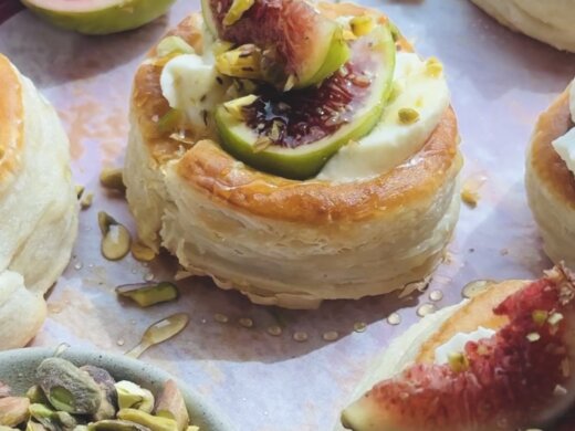 Fig and Vanilla Mascarpone Puff Pastries