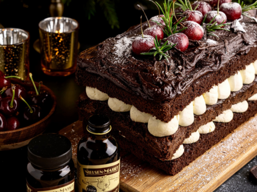 Vanilla Bean Winter Forest Gateau
